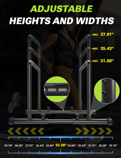 YOLEO Adjustable Dip Bar- 1100LBS Dip Station Portable Functional Fitness