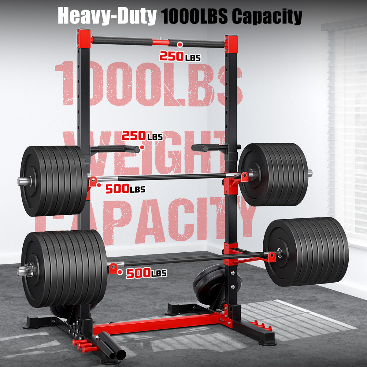 YOLEO Smith Machine & Squat Rack Combo, Multi-Function Power Cage💫