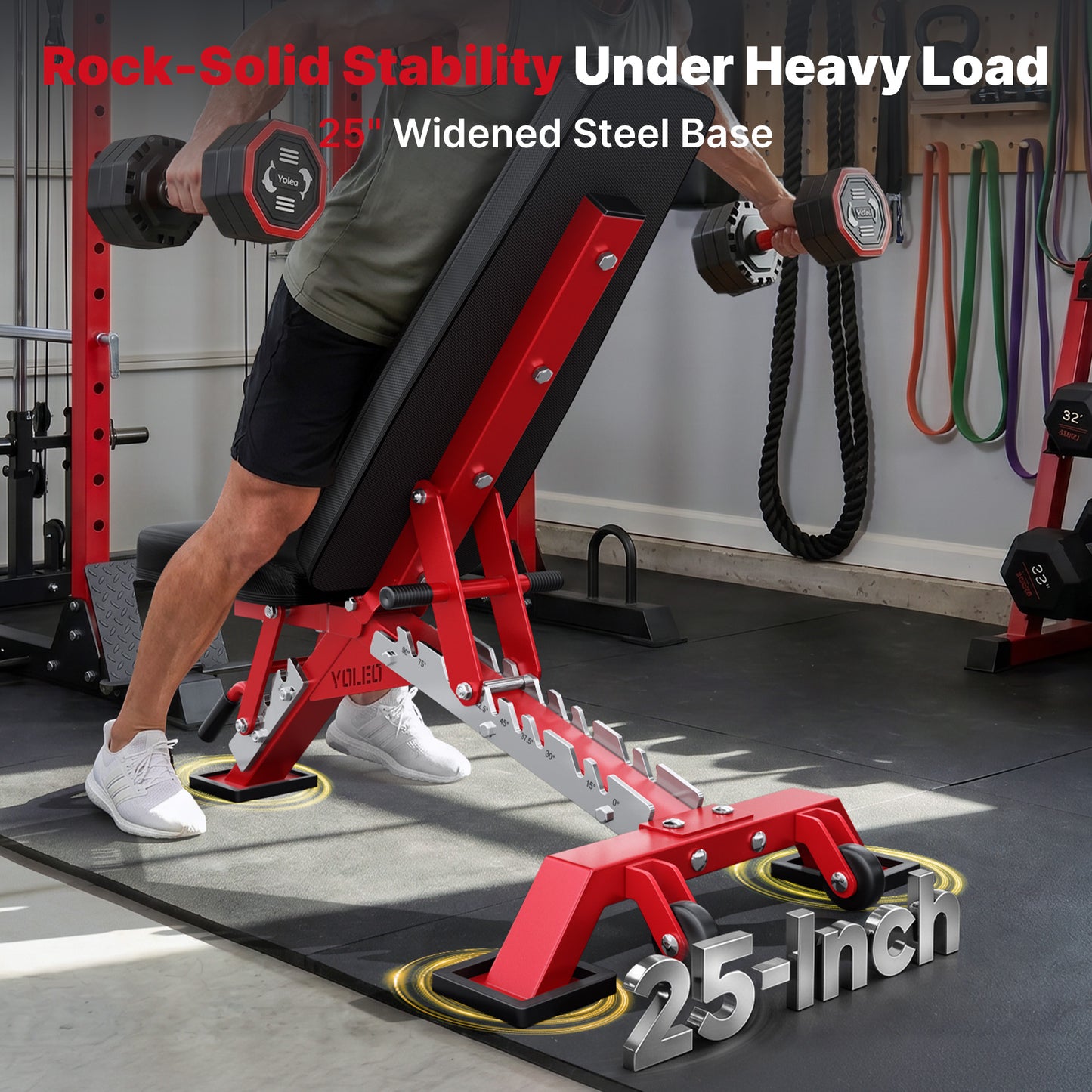 YOLEO Commercial Weight Bench, 2315LB ASTM Certified
