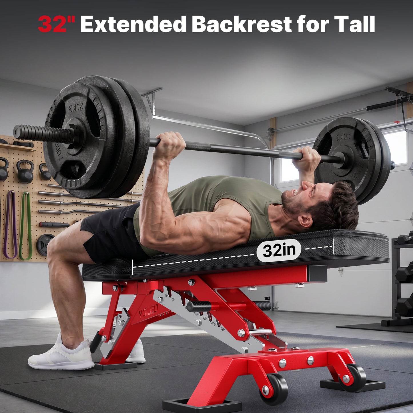 YOLEO Commercial Weight Bench, 2315LB ASTM Certified