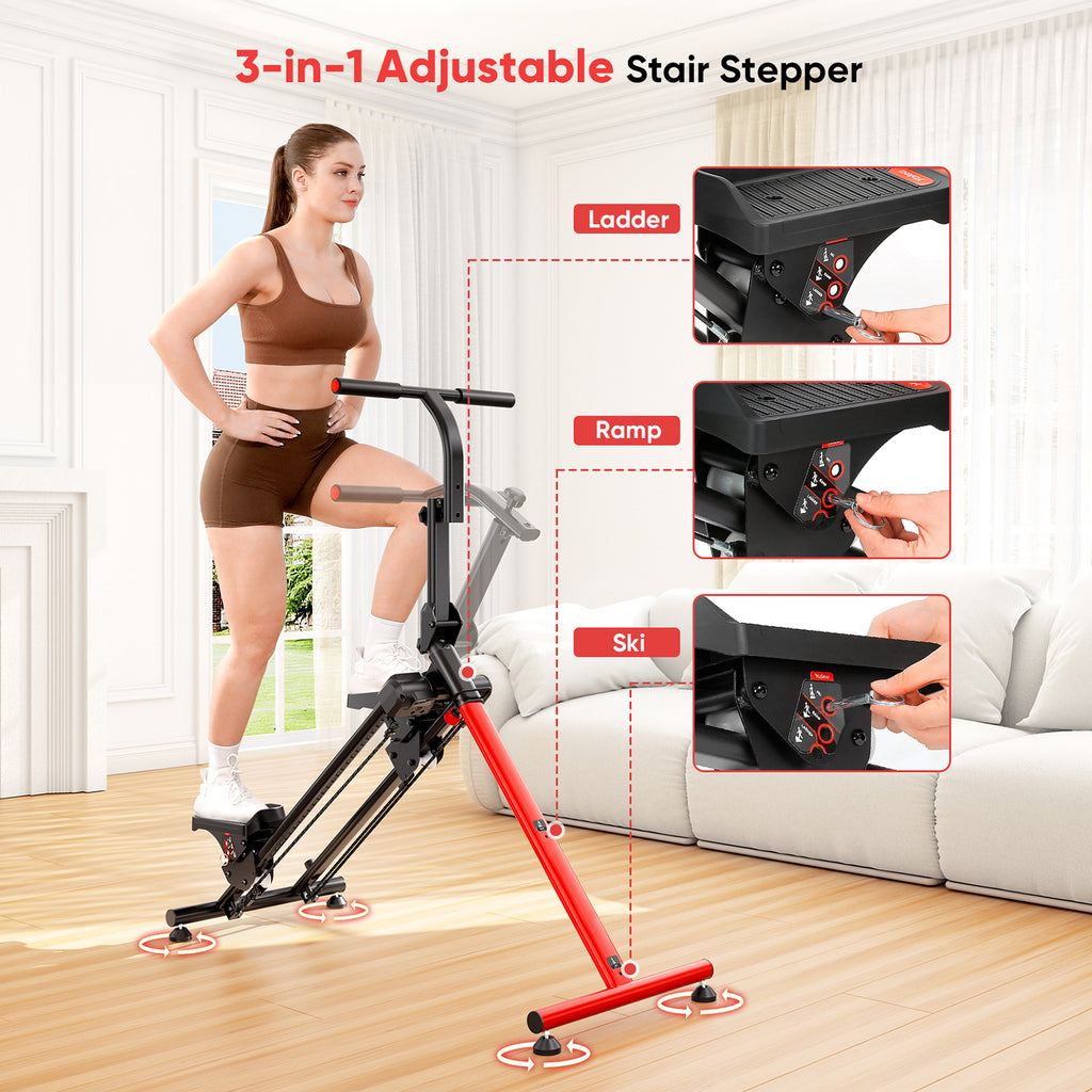 YOLEO Stair Stepper for Exercise at Home, 3-Mode Folding Stairmaster, 660LB