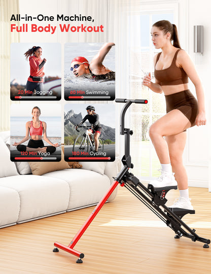 YOLEO Adjustable Resistance Stair Stepper, 3-Mode Folding Stairmaster,660LB