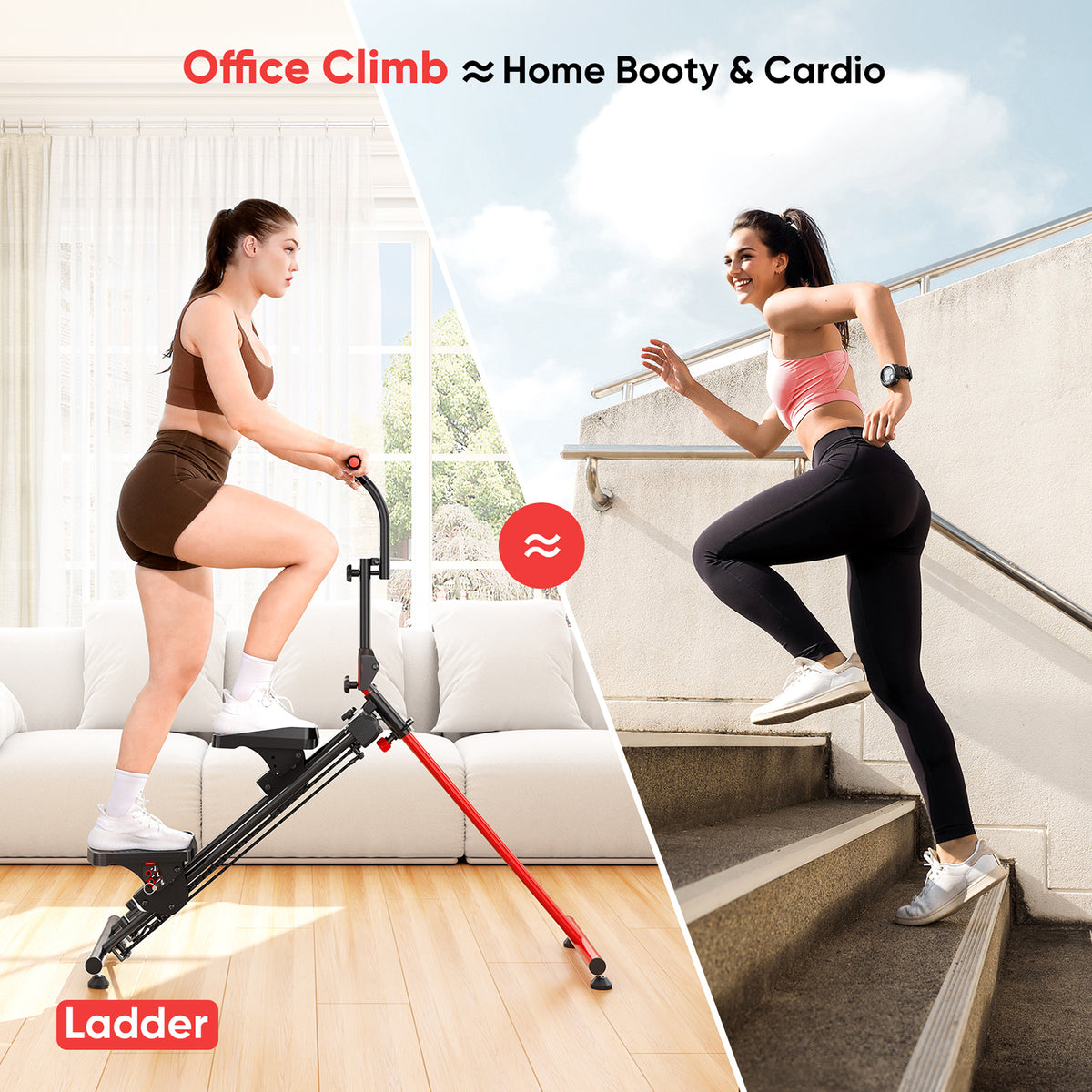 YOLEO Stair Stepper for Exercise at Home, 3-Mode Folding Stairmaster, 660LB