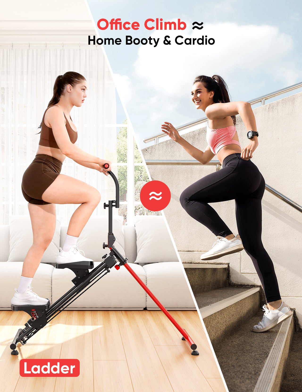 YOLEO Adjustable Resistance Stair Stepper, 3-Mode Folding Stairmaster,660LB