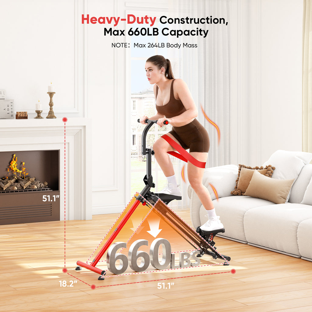 YOLEO Stair Stepper for Exercise at Home, 3-Mode Folding Stairmaster, 660LB