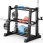 YOLEO Dumbbell Rack, Adjustable & Compact Weight Rack for Dumbbell, Kettlebell, Barbell, Heavy Duty Weight Storage Organizer, Space-Saving Dumbbell Storage Stand Holder for Home Gym - 1100LBS Capacity (Rack Only)