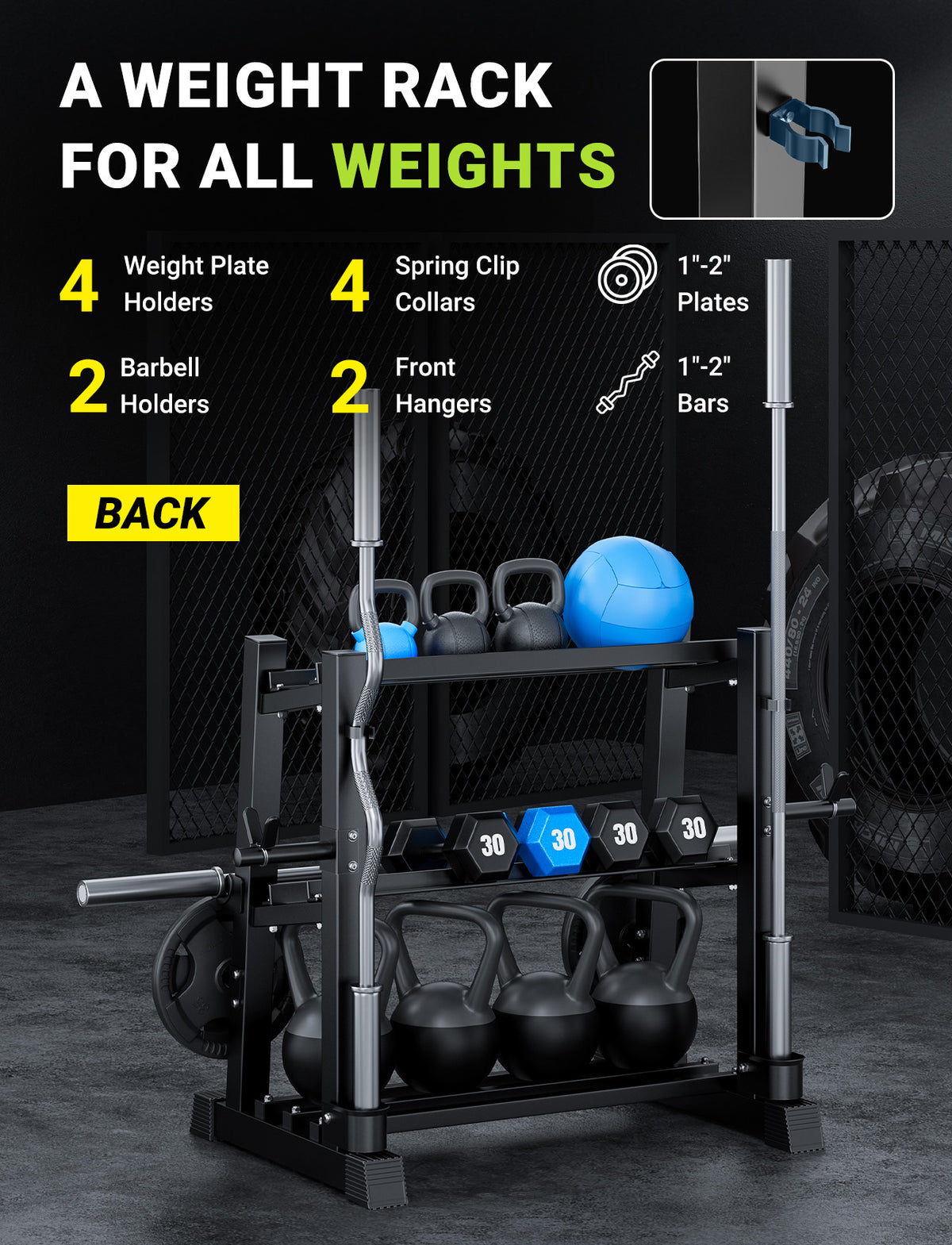 OLEO Adjustable 3-Tier Dumbbell Rack Stand Only