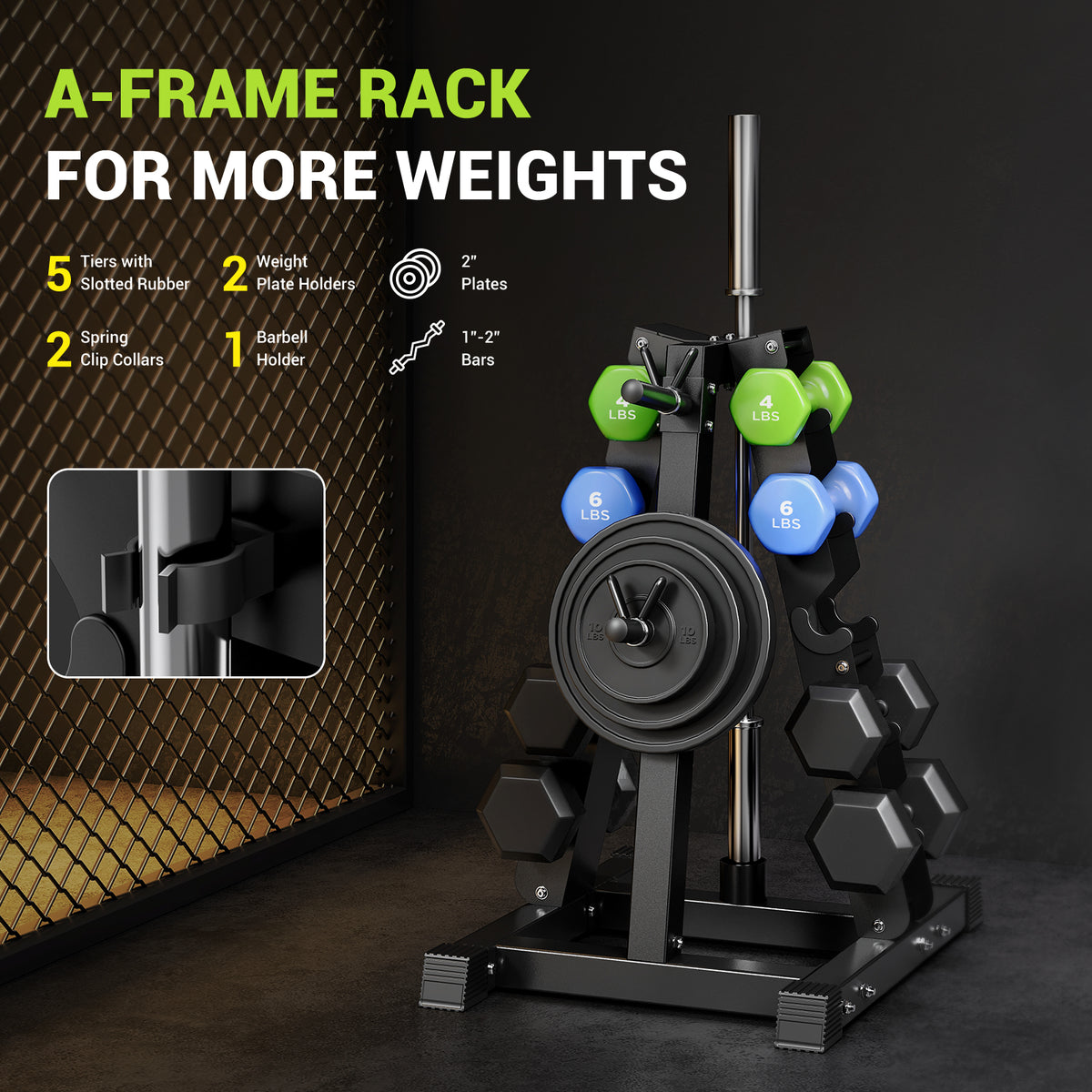 YOLEO Adjustable 3-Tier Dumbbell Rack Stand Only
