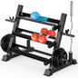 YOLEO Dumbbell Rack, Adjustable & Compact Weight Rack for Dumbbell, Kettlebell, Barbell, Heavy Duty Weight Storage Organizer, Space-Saving Dumbbell Storage Stand Holder for Home Gym - 1100LBS Capacity (Rack Only)