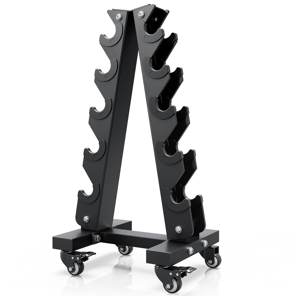 YOLEO Dumbbell Rack, Adjustable & Compact Weight Rack for Dumbbell, Kettlebell, Barbell, Heavy Duty Weight Storage Organizer, Space-Saving Dumbbell Storage Stand Holder for Home Gym - 1100LBS Capacity (Rack Only)