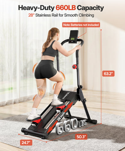 YOLEO Adjustable Resistance Stair Stepper, 3-Mode Folding Stairmaster,660LB