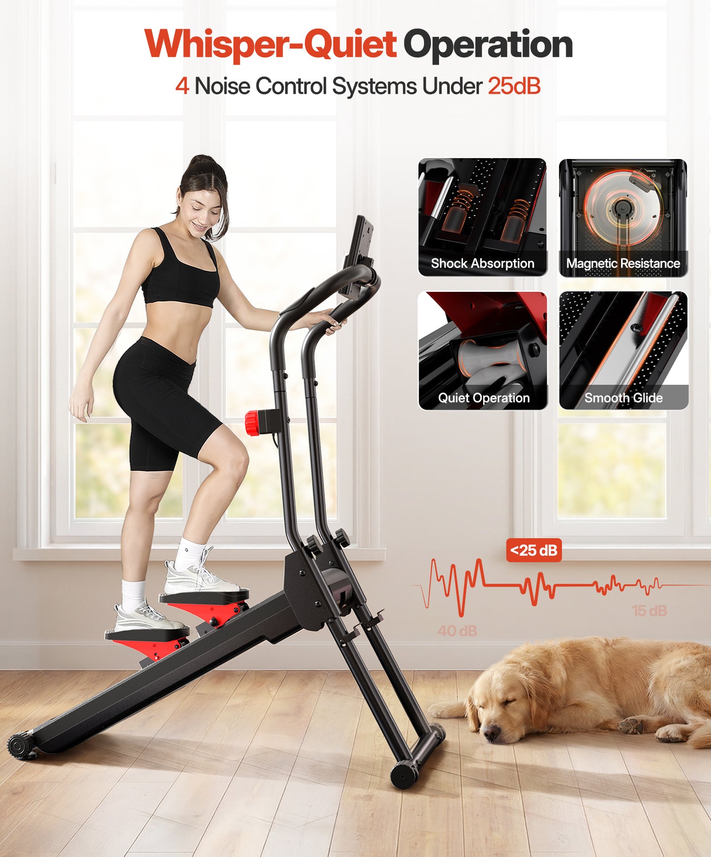 YOLEO Adjustable Resistance Stair Stepper, 3-Mode Folding Stairmaster,660LB