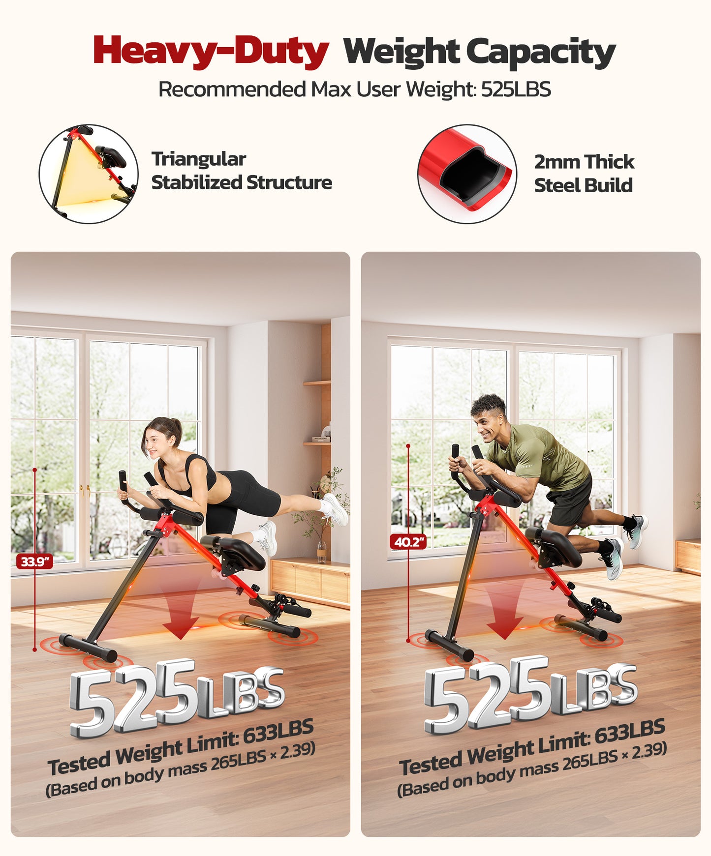 Yoleo 2 in 1 Ab & Rowing Machines for Home, Foldable Ab Workout Equipment, Ab Trainer Machine for Stomach Workout, Ab Crunch Machine with Foam Support,7-Length Adjustable Ab Machine for Home Exercise
