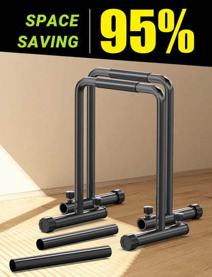 YOLEO Adjustable Dip Bar- 1100LBS Dip Station Portable Functional Fitness