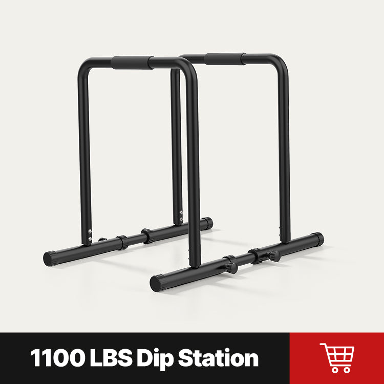 YOLEO Adjustable Dip Bar- 1100lbs Dip Station Portable Functional Fitness Bar